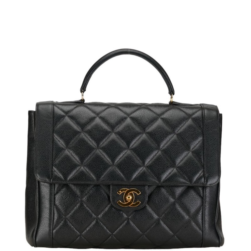 CHANEL Matelasse Diana 31 Handbag Black Caviar Skin